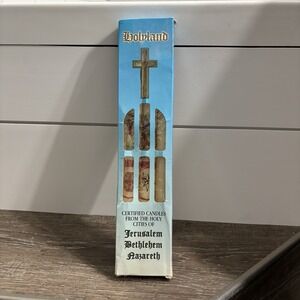 Certified Candles from the Holy Land Bethlehem Jerusalem Nazareth NEW Open Box